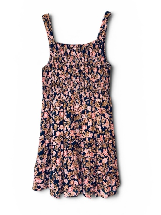 THML Dresses & Skirts - THML Navy Pink Floral Smocked Tiered Mini Dress Size Large